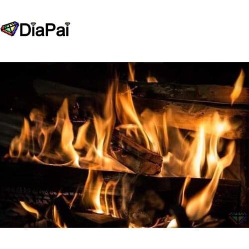 DIAPAI Diamond Painting 5D DIY 100% Full Square/Round Drill "Fire landscape" Diamond Embroidery Cross Stitch 3D Decor A24256