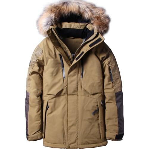 Boolili 2020 Winter Thick Warm Down Jacket Casual Long White Duck Down Coats with Hooded Natural Raccoon -35 Degree Outwear