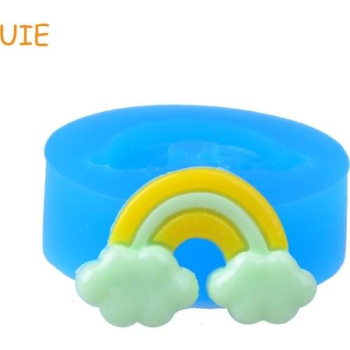 PYL151U 29.2mm Rainbow Silicone Mould - Cupcake Topper, Fondant, Sugarcraft, Resin, Chocolate, Candy, Gum Paste, Cookie, Icing