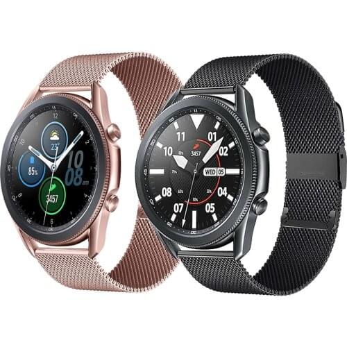 22mm Mesh Milanese Band For Samsung Galaxy Watch 3 45mm 20mm Stainless Steel Bracelet Strap Loop For Samsung Galaxy Watch 3 41mm