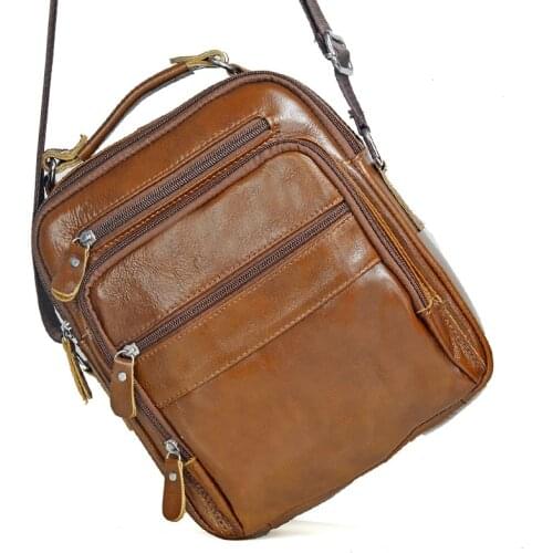 NEW 2021 Fashion Men Genuine Leather Messenger Bag Male Travel Shoulder Bag for Tablet Mens Leather Handbag Boy Crossbody Bag