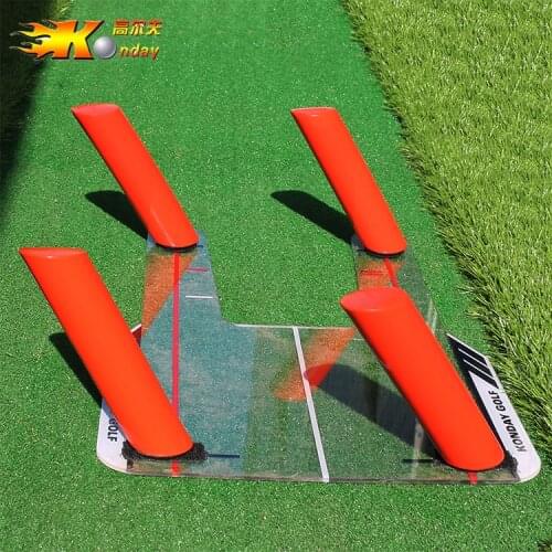 Golf Swing Trainer Swing Straight Draw Fade Practice Mirror Golf Aiming Hitting Trainer