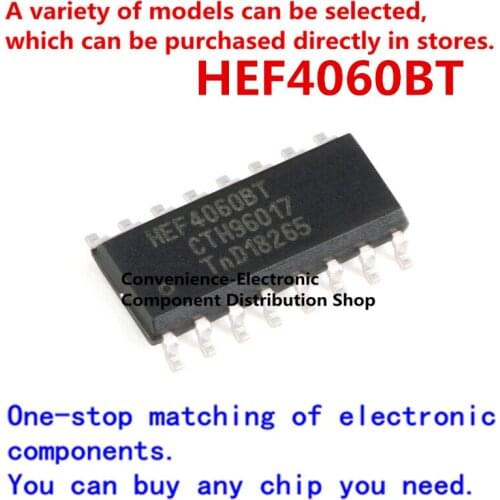 10PCS/PACK Chip HEF4060BT,653 SMD HEF4060 SOIC-14 quad 2-input nor gate logic chip