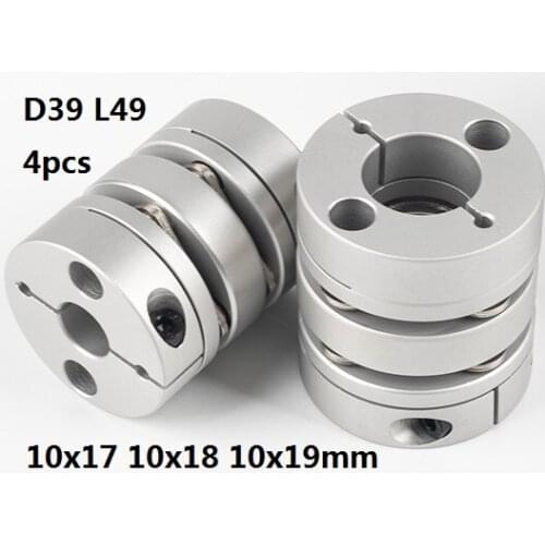 10x17 10x18 10x19mm Double diaphragm Disc coupling coupler screw rod servo motor encoder shaft coupling D39 L49