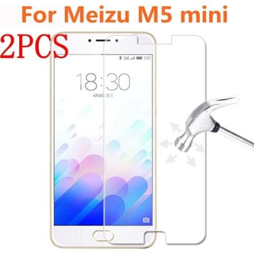 2PCS Tempered Glass For Meizu M5 mini Screen Protector protective film For Meizu M5S mini Glass