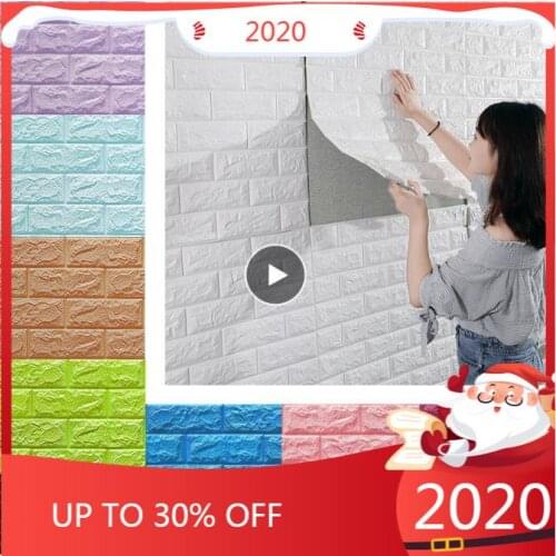 Compare with similar Items 3D Wall Stickers Imitation Brick Bedroom Decor Waterproof Self-adhesive Wallpaper For Living Room
