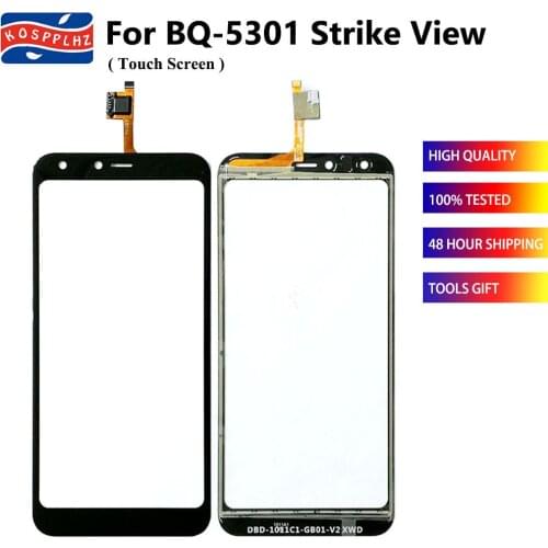 5.34" 100% New For BQ Mobile BQ 5301 BQ-5301 BQ5301 Strike View Touch Screen Glass Digitizer Panel Lens Sensor Parts