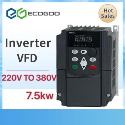 7.5KW Frequency Inverter Variable Frequency Converter inverter for Water Pump Motor 220v 1 phase input 380v 3 phase AC Drives