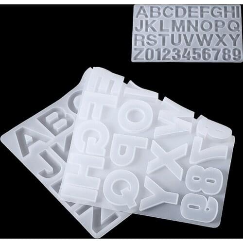 Alphabet & Number Silicone Molds Letter A-Z Number 0-9 Handmade Jewellery Craft DIY Decoration Silicone Mold