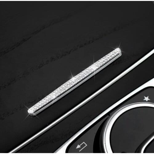 For Mercedes Benz E Class W213 C Class W205 GLC X253 Car Accessories Center Console Water Cup Flip Strip Trim Diamond Cover NEW