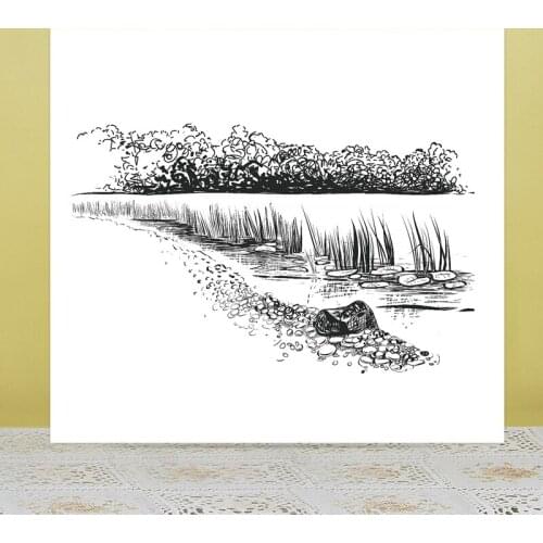 AZSG Beautiful creek Clear Stamps For DIY Scrapbooking/Card Making/Album Decorative Rubber Stamp Crafts
