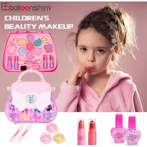 BalleenShiny Kids MakeUp Toy Set Nontoxic Cosmetics Kit Childrens Birthday Gifts Pretend Play Makeup Beauty Toys Accessory