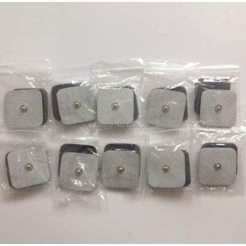 Freeshipping 20pcs/lot plug 3.5MM Tens Machine Electrode Pads for full body massager pulse therapy machine pad 4*4cm