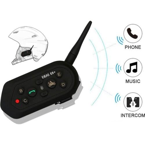 Motorcycle Helmet Intercom Bluetooth Headset Multi-functional Moto Accessories 2 Way Speaker 1200m Wireless Interphone Headset