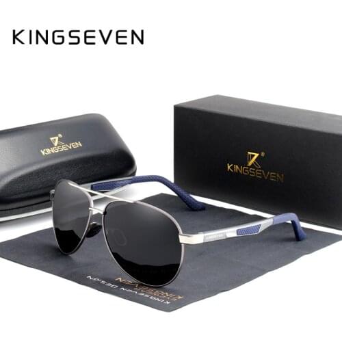 KINGSEVEN Brand Mens Vintage Square Sunglasses Polarized UV400 Lens Eyewear Accessories Male Sun Glasses For Men Zonnebril 7720