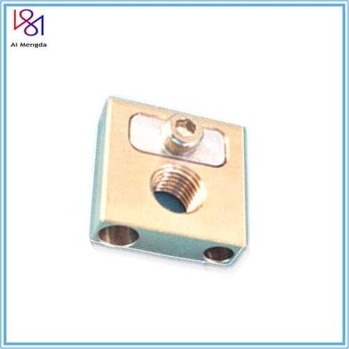 3D printer part UM3 Brass Copper Heated Block for UM3 4mm Heater 2101# CNC can Locks Heater and Thermocouple Simultaneously