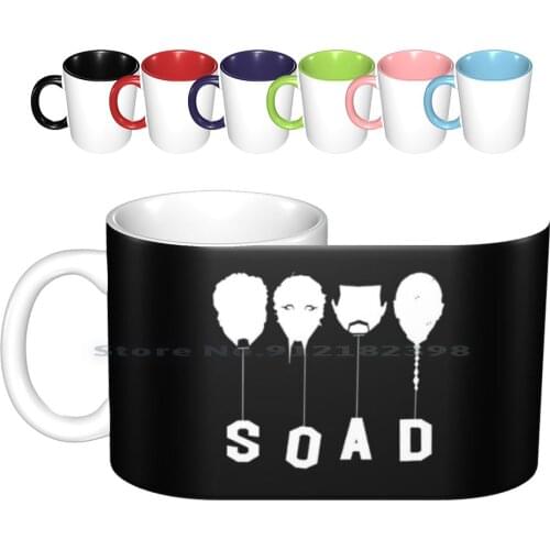 S.o.a.d Ceramic Mugs Coffee Cups Milk Tea Mug System Of A Down Tour Europe 2020 Band Metal Music Legend Creative Trending