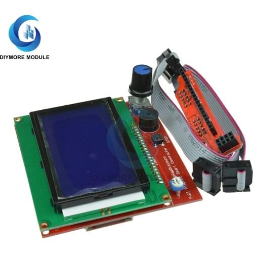 12864 LCD Display 3D Printer Controller Adapter Module Monitor 128*64 Blue Screen For RAMPS 1.4 Mega2560 For Arduino