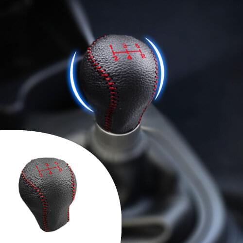 Muchkey Leather Gear Shift Knob Cover MT For Honda GREIZ 2015-2018 FIT 2014-2018 GIENIA 2015-2018 5 Speed Manual Shift Lever