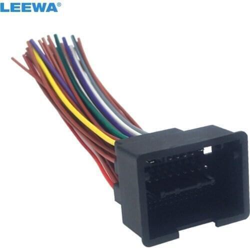 LEEWA 5pcs Car Radio Audio 44Pin Installation Wiring Harness Adapter For Chevrolet Cruze Aveo Malibu ISO Stereo Cable #CA6176