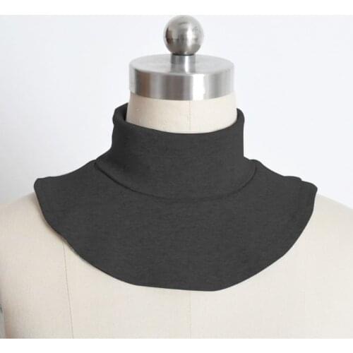 Y166 Fashion Men And Women Knitting Fake High Collar Back Cover Scarf Half Muslim Collar Solid Color Fake Collar Clothes