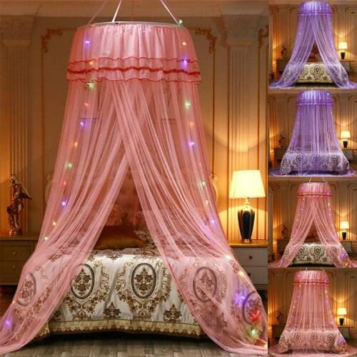Children Adult Mosquito Net Double Bed Single-door Dome Hanging Bed Curtain Princess Mosquito Bed Netting Canopy Room Decoration