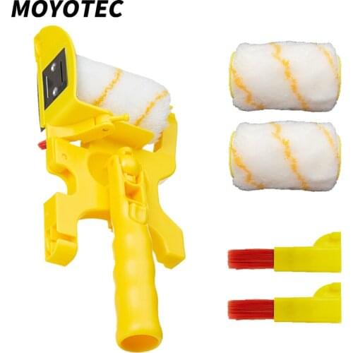 MOYOTEC Clean Cut Paint Edger Roller/Multifunctional Paint Brush/Wall Brushing Tools Yellow Paint Brush Tool
