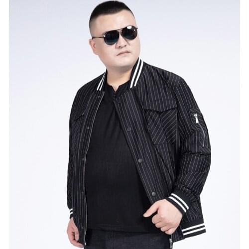 10XL 8XL 6XL 2020 coat men Spring Autumn Mens Jackets Striped Fashion Coats Men baseball jacket Bomber Jacket Male Casual Slim