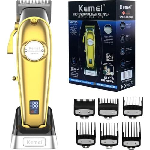 Original kemei metal housing barber professional hair trimmer for men beard hair clipper electric hair cutting machine pro set