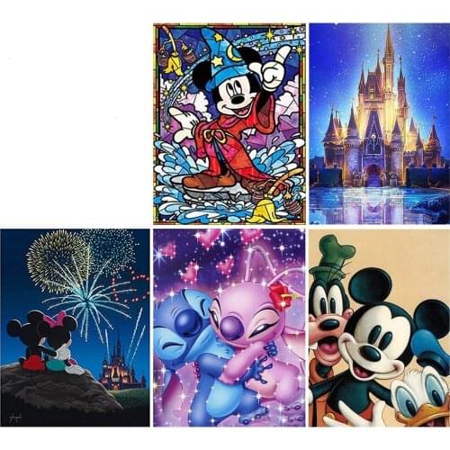 Disney 5D Diy Diamond Painting Cross Ctitch Kits Diamond Mosaic Embroidery 3d Painting Round Drill Gift