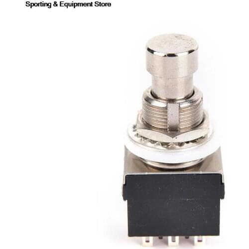 1Pc 3PDT 9pin Push Button Foot Switch FR DIY Guitar Effect Pedal Stomp True Bypass Guitar Part Accessories