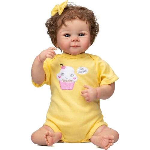 NPK 48CM Reborn Baby Julieta Newborn Girl Doll Hand-made Doll with 3D Skin Tone Visable Veins Collectible Artdoll