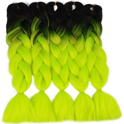 Ombre Braiding Hair 100g Jumbo Crochet Braids Synthetic Hair Extensions 24inch 5pcs/lot Pink Purple