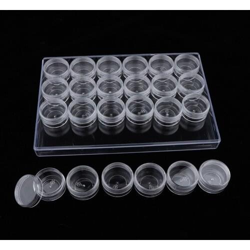 Empty Plastic Storage Box Set Makeup Nail Art Organizer Container W/ Lids