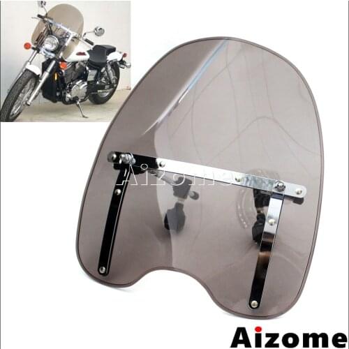 Motorcycle Adjustable Windshield Windscreen For Harley Honda Yamaha Shadow RS ACE Aero Spirit 750 1100 V-Max 1200 V-Star 650