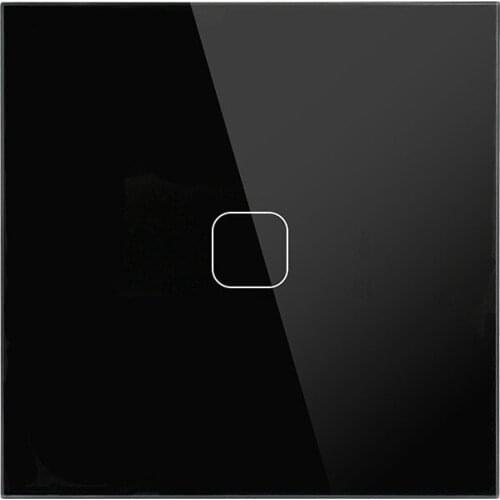 Minitiger Touch Switch 1 Gang 1 Way,Wall Light Touch Screen Switch,Crystal Glass Switch Panel,Only Touch Function