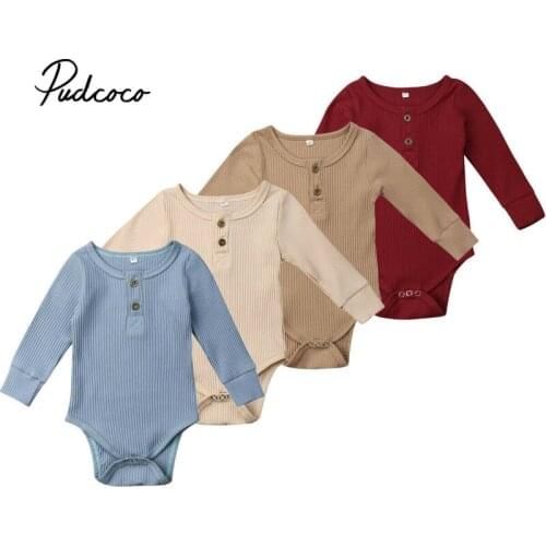 Winter 2019 Brand Pudcoco Cotton Newborn Infant Kids Baby Boy Girl Romper one pieces Jumpsuit Clothes Outfits 0-24M