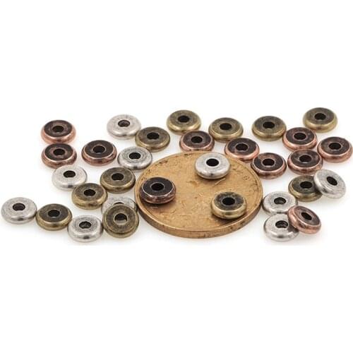 10pcs Copper Doughnut Ring Shape Small Hole Spacer Beads For Bracelets Necklaces Jewelry Making Accessories 5.7x1.5MM