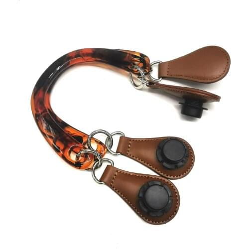 2021 Brown Acrylic Bag Handles With Drops Tears End For Obag Use Accessories 2021