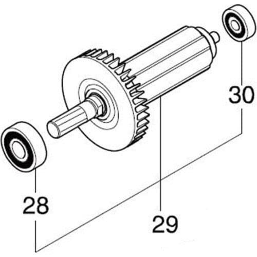 AC220-240V MAKITA 519435-9 Rotor Motor Armature for DRS780 Rotor
