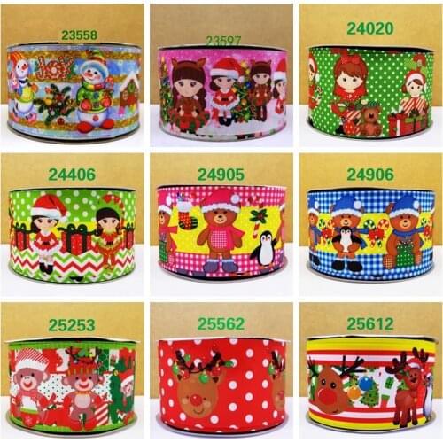 Free shipping 10 yards cartoon printed grosgrain ribbon 23558
