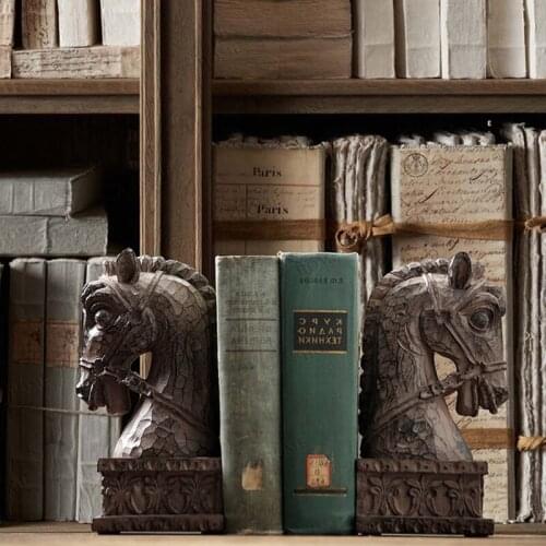 The living room decoration creative Bookends gradevin American retro horse decoration office study