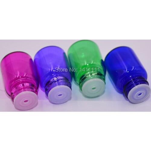 Colorful Blue Pink Green Purple 1ml 2ml 3ml Glass Bottle Essential Oil Perfume Vial , Small Perfume Sample Container 1000PCS/LOT