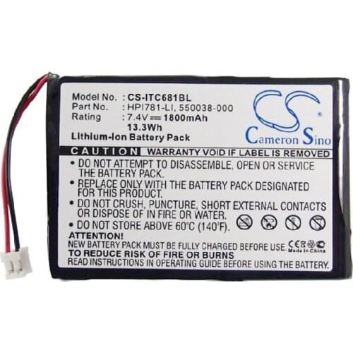 Cameron Sino 1800mAh Battery 550038-000, HPI781-LI for Intermec 681, 781, 782T