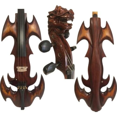 Nice model fancy Crazy-1 art streamline carving dragon 4/4 electric cello #9734