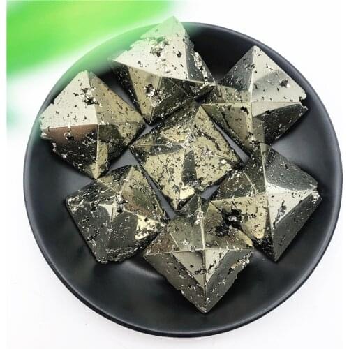 1pc Natural Pyrite Pyramid Tower Shape Quartz Crystals Raw and Mineral Healing Energy Stones Specimen Home Decor Gift