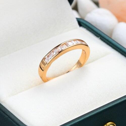 Fashion Jewelry Gold Zircon Female Ornament Hand Jewelry Factory Engagement Ring for Women
