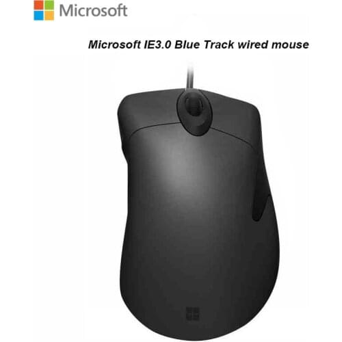 Microsoft IE3.0 FPS Wired Mouse Bluetrack Technology Mouse USB 2.0 Fashion Office Home Smart 3200DPI for Laptop or Desktop PC