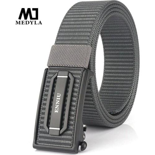 Outdoor Zinc Alloy Automatic Buckle Men Belt High Quality Casual Nylon Jeans Belt Designer Belts For Trousers BLL048