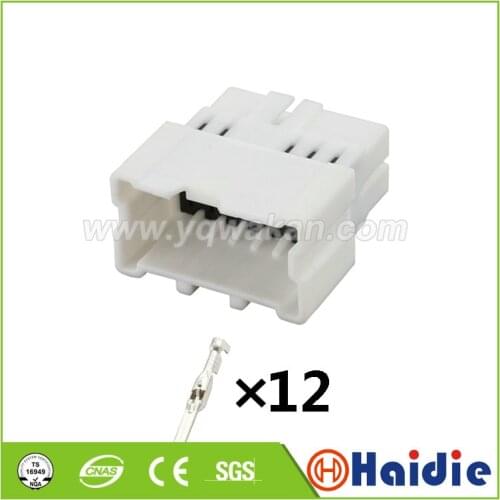 2sets auto 12pin wire electric housing plug plastic automotive wiring harness connector with termianls 1674122-1